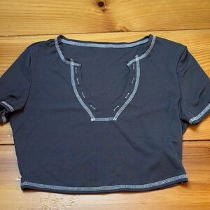 SHEIN Charcoal Gray Crop Top